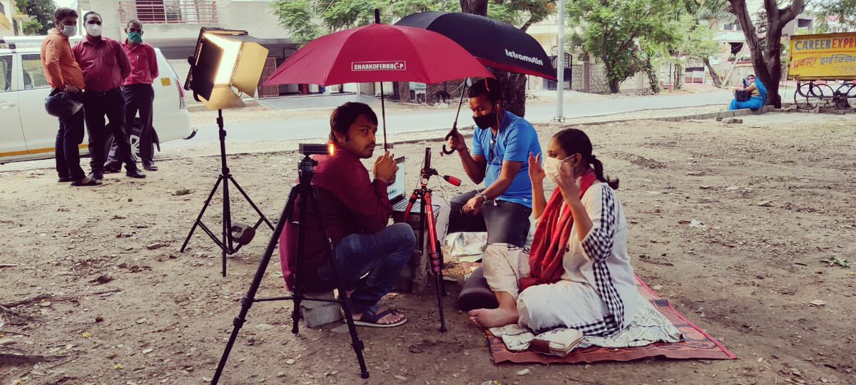 BDUTT's tweet photo. Come rain, come shine or a ground version of dropping anchor- #OnTheRoad between Ajmer and Jaipur for @themojostory tracking the aftermath of the second wave -thank you to the kind veterinarian (dr khare) who lent us the umbrellas! https://t.co/frFF95BiJr