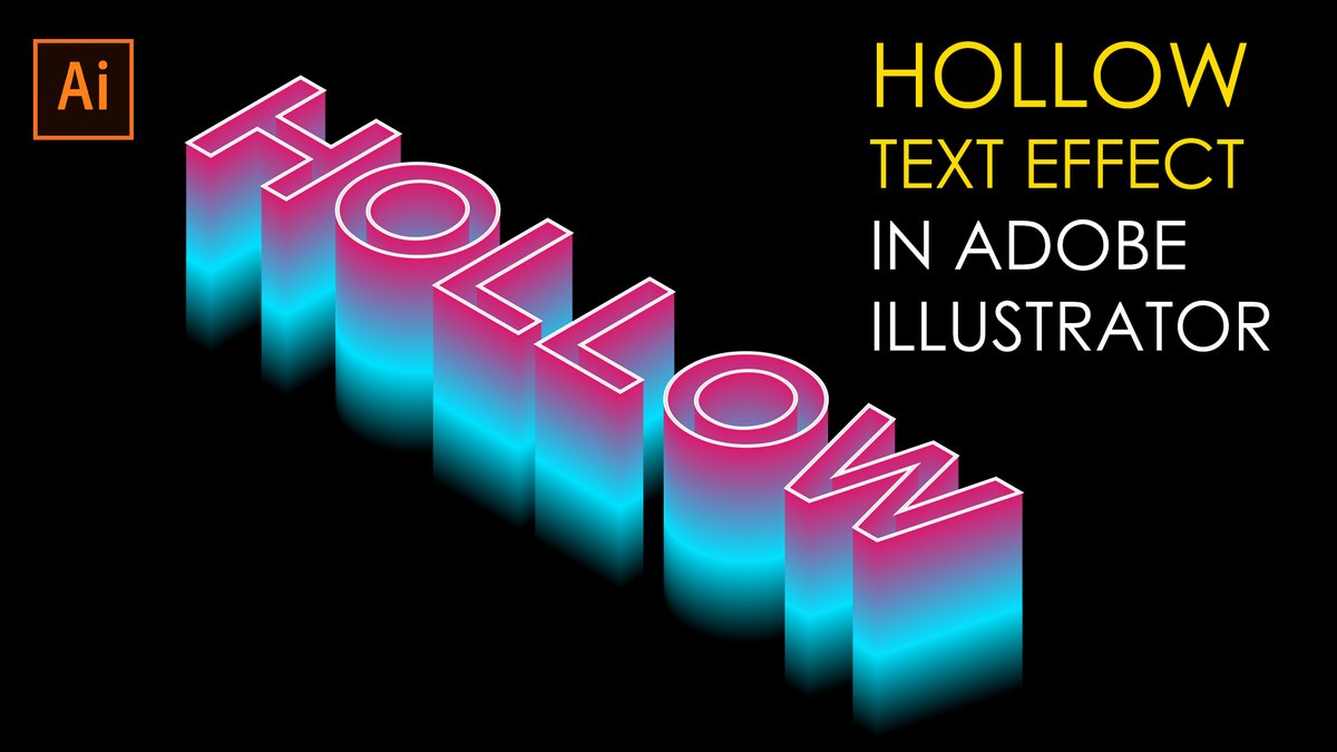 technowatchpk's tweet image. Hollow Text Effect in Adobe Illustrator CC
Tutorial Link: youtu.be/2lgRKg2wRwc
Kindly Subscribe to my YouTube channel for more videos
#adobeillustrator #graphicdesigntutorials #graphicdesign #adobeillustratortutorial #graphicdesigns #3dtext #Adobe #tutorials