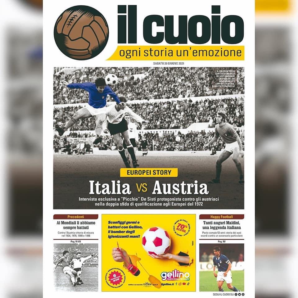 PaoloMarcacci's tweet photo. Oggi su βIl Il Cuoio, con @CorSport e @tuttosport
racconto i precedenti al Mondiale contro lβAustria (1934, 1978, 1990, 1998) e la prima volta azzurra a Wembley, nel 1959.
#ilcuoio
#amodonostro
#GuerinSportivo
#EURO2020 #Corrieredellosport #Tuttosport
#Edipress
#adversign https://t.co/pGUDaGpdCI