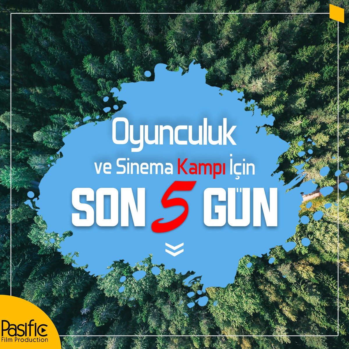 BAŞVURU İÇİN SON 5 GÜN! 

Oyuncu Umut KARADAĞ ve Kerem KUPACI direktörlüğündeki oyunculuk kampı 2-3-4 Temmuz tarihinde Bolu'da başlıyor. 

*Kontenjan sınırlıdır. 

Ayrıntılı Bilgi için web sitemizi ziyaret edebilirsiniz.
pasificfilm.com 

Kayıt için: 0 532 674 88 14