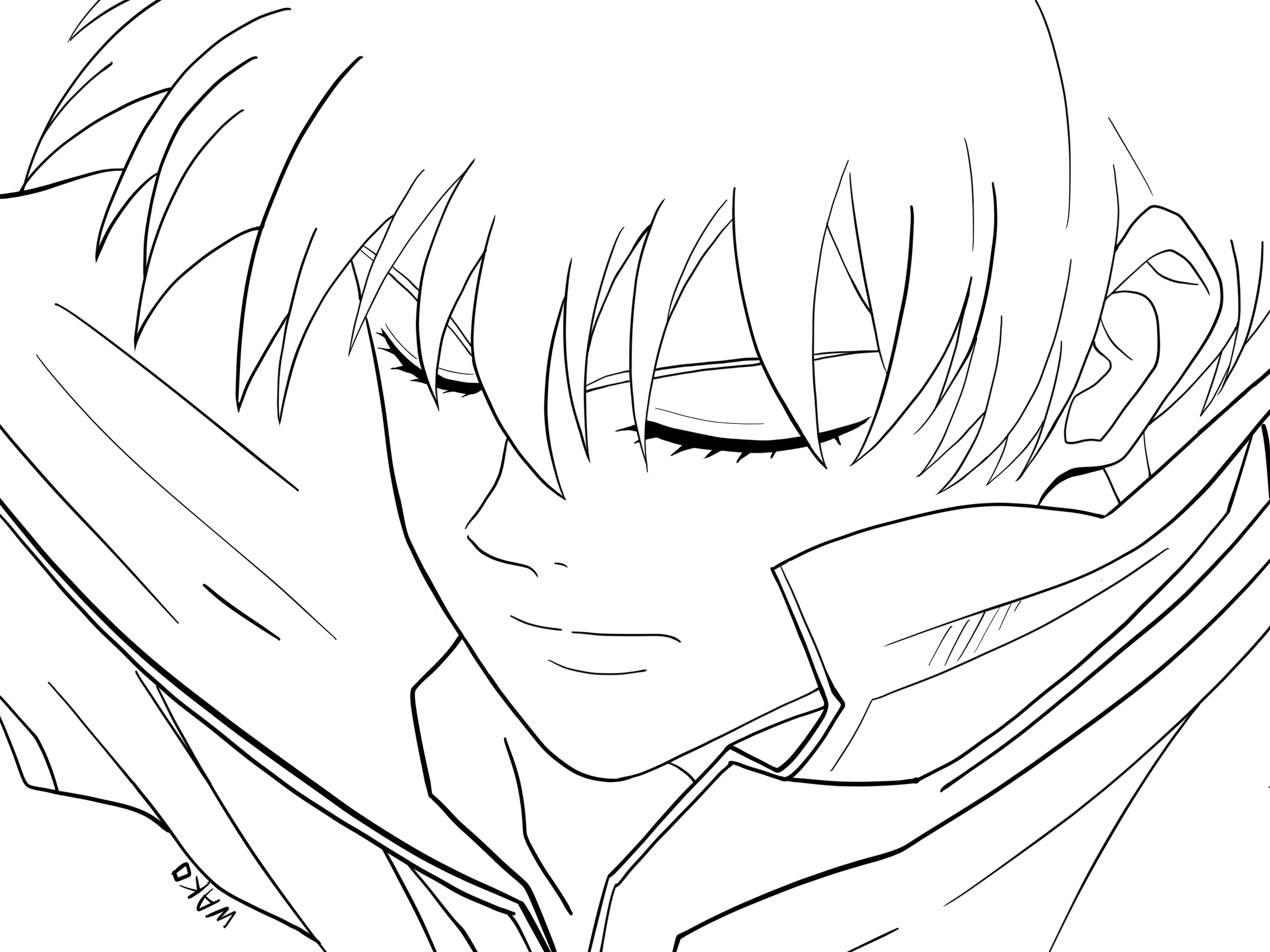 Wako かくしごっと 時々ヨメマル 呪術廻戦の狗巻棘をリクエストをいただいたので描いてみました 一つはキラキラverですｗ かっこいいですよね 棘さん アニメ２期が楽しみで仕方がない 線画はお子様の塗り絵にでも使えたら使ってくださいませ