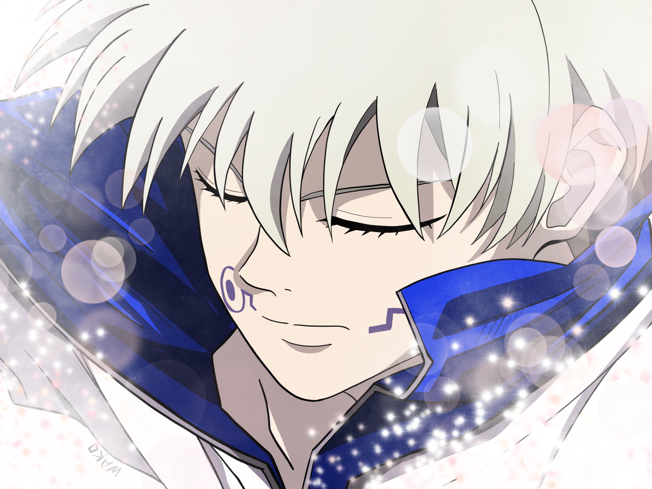 Wako かくしごっと 時々ヨメマル 呪術廻戦の狗巻棘をリクエストをいただいたので描いてみました 一つはキラキラverですｗ かっこいいですよね 棘さん アニメ２期が楽しみで仕方がない 線画はお子様の塗り絵にでも使えたら使ってくださいませ