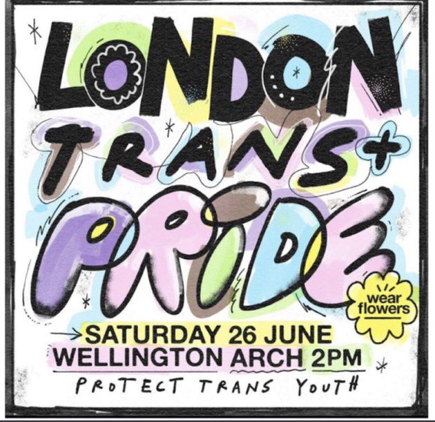 stonewalluk's tweet photo. Happy London Trans Pride! 

Love, solidarity, and safe marching to all our trans siblings and allies this afternoon 💖🏳️‍⚧️ https://t.co/eAFckebqB0