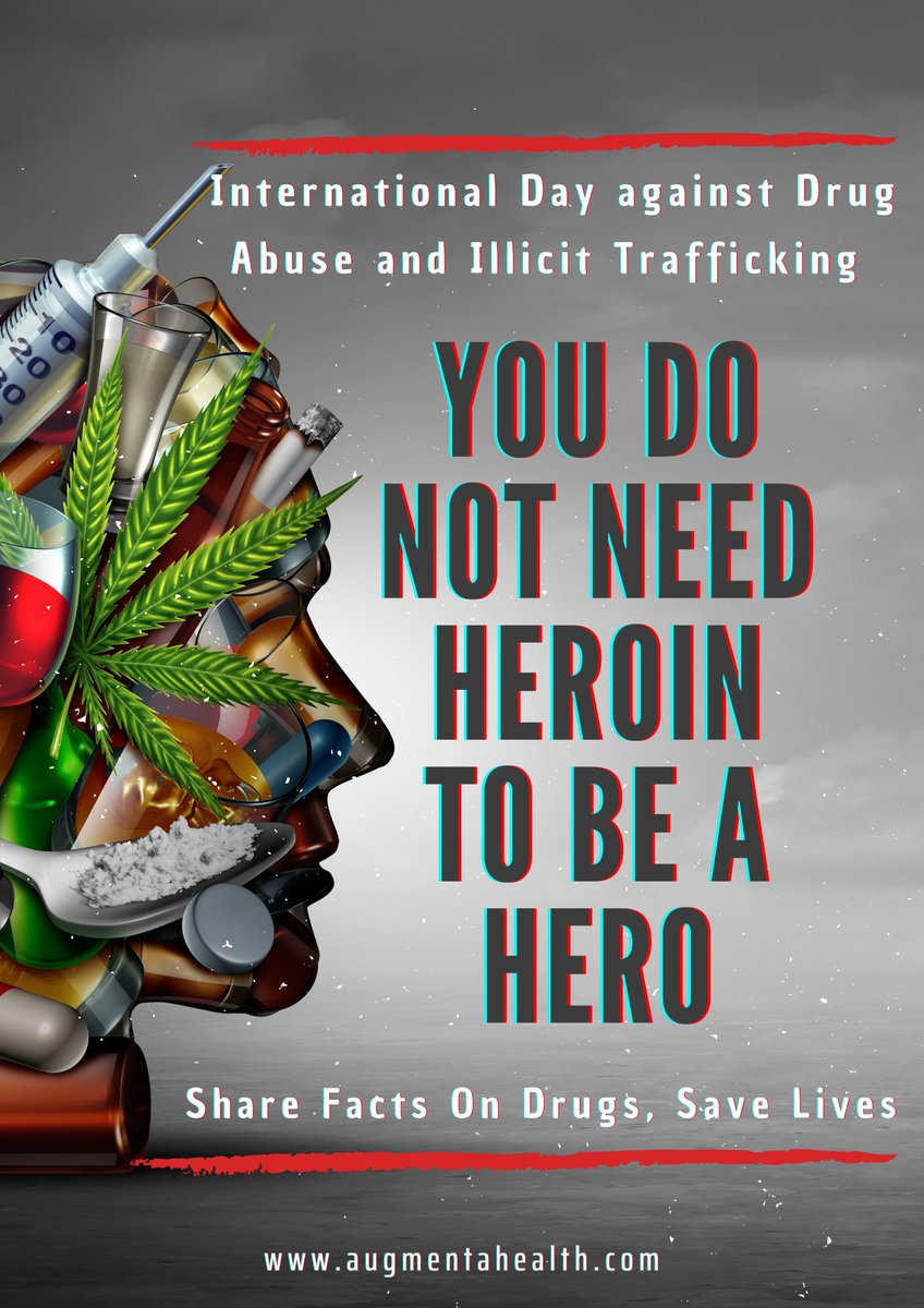 Augmentahealth's tweet photo. #InternationalDayAgainstDrugAbuse #augmentahealth
Care to share information from trustworthy sources. Facts regarding the health concerns presented by drug abuse, as well as ways to deal, will help us move toward a drug-abuse free society. https://t.co/yMJynP1wPR