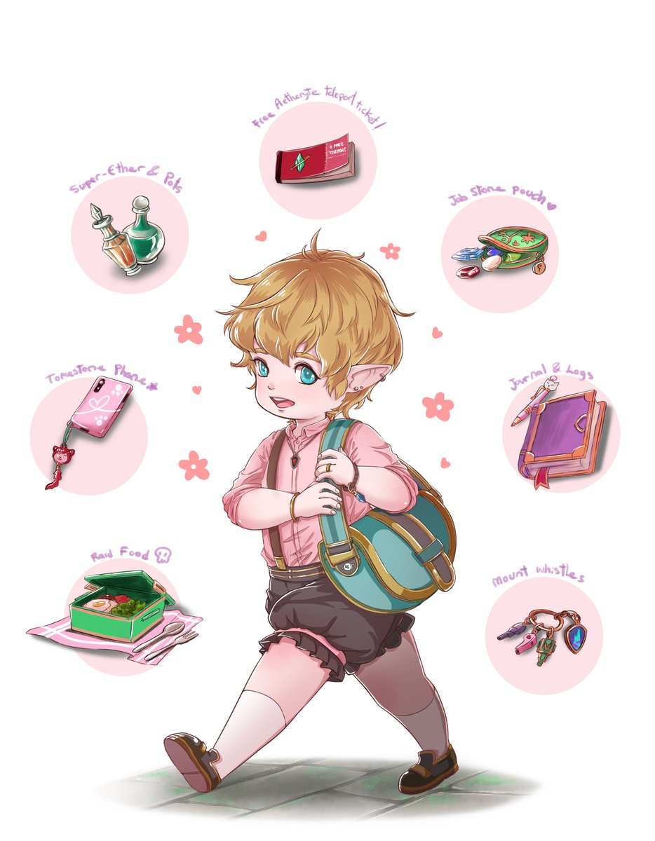 odidixiv's tweet photo. What's in my wol's bag 2021 ver #FFXIV https://t.co/MZsZJFwGcD