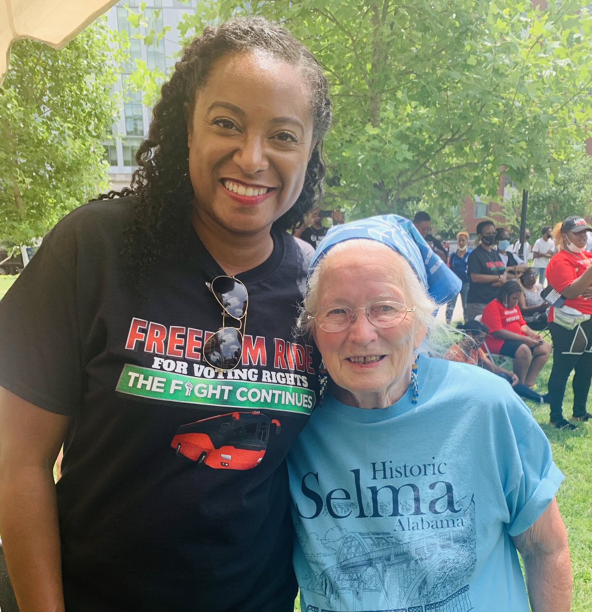 JCarrollFoy's tweet image. Today I met one of the original Freedom Riders, Joan Mulholland. She was a foot soldier in the march towards freedom. Thank you for jeopardizing your freedom for ours #FreedomRide2021