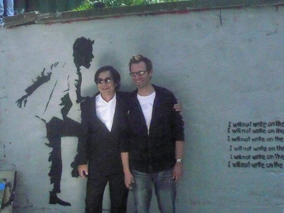 cslaterdesign's tweet photo. @Just__Joe_ @MPerren …Berlin, 2011 with Blek le Rat. :) https://t.co/68MOu3rDP5