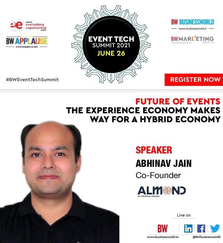 almonds_ai's tweet photo. We are proud and thrilled to announce our Co-founder @aj_atechnos will be joining the virtual stage at India's #biggest product showcase of #EventTech Platforms only at #BWEventtechsummit.
@apurvmodi, @anuragbatrayo @BWBusinessworld @EverythingExp @BwDisrupt @ATechnosIN https://t.co/IJpc5VcpPN