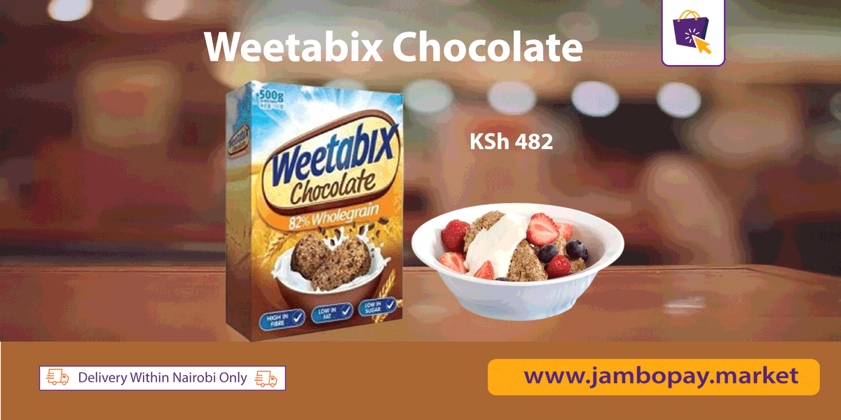 JambopayMarket's tweet image. Life is too short for you to stick to plain cereals. Try out Weetabix Chocolate for your breakfast. Click bit.ly/3rMhpOU to order. @WeetabixEA 
#Weetabix #Tasty #4Good #MasculinitySaturday