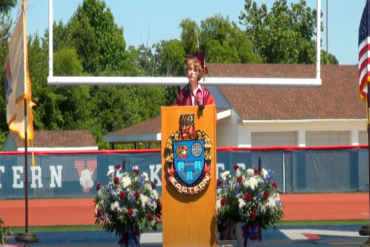 New York Post on Twitter "NJ valedictorian's mic cut after speaking
