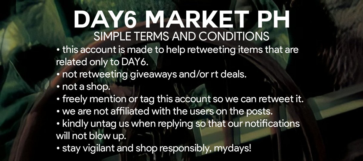 TAG ONLY | DAY6 MARKET PH RT tweet media