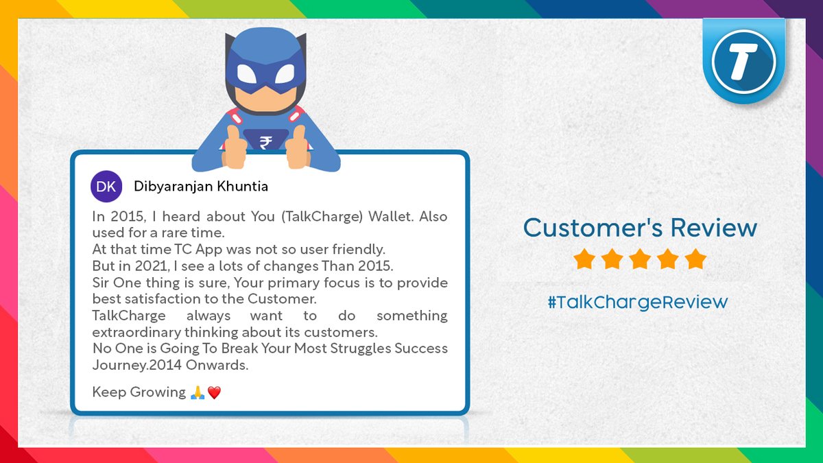 TalkCharge's tweet photo. Thank you so much for taking time to leave such a lovely review, Dibyaranjan Khuntia❤️

It literally made our day😊. We are thrilled that you enjoyed your experience with us🙏

#TalkCharge #extracashbackapp  #onlineshopping #customerreview https://t.co/v1ex5PJRvn