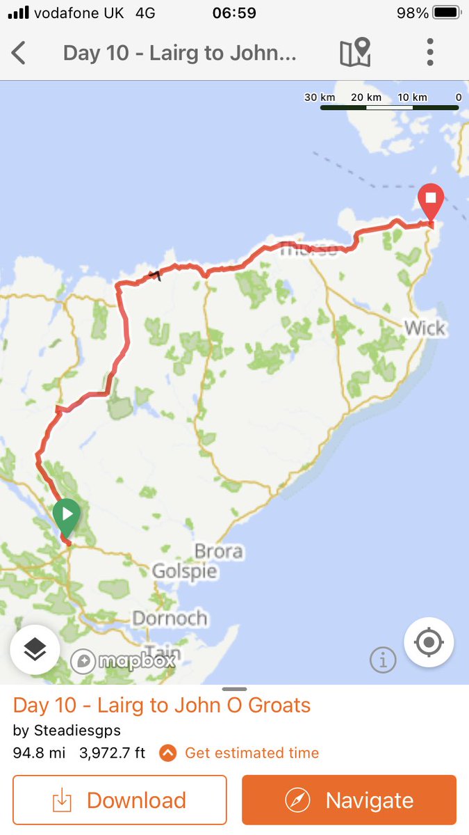 And here it is ... day 10 final day of riding into John O’Groats #lejog #teambones