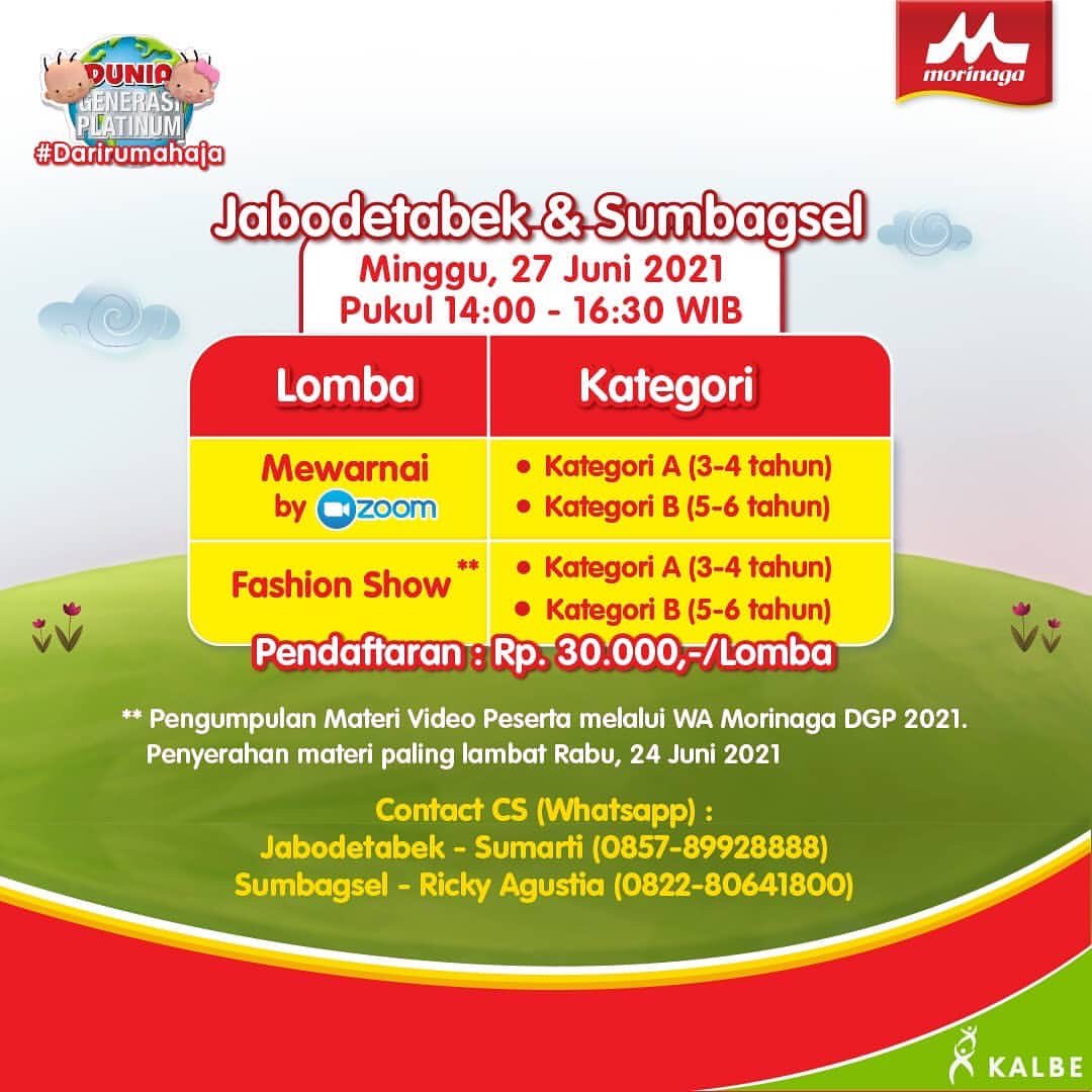 Bunda, ikut sesi Meet The Expert pada tanggal 26 Juni 2021 dan berbagi cerita seru bersama aku, Bunda Romy, dr. Muliaman dan Irwan Sujarwo. Juga dalam sesi workshop bertema “Mindfulness Parenting” pada tanggal 27 Juni 2021. Gimana, jadi 
ingin ikutan? #MorinagaPlatinum