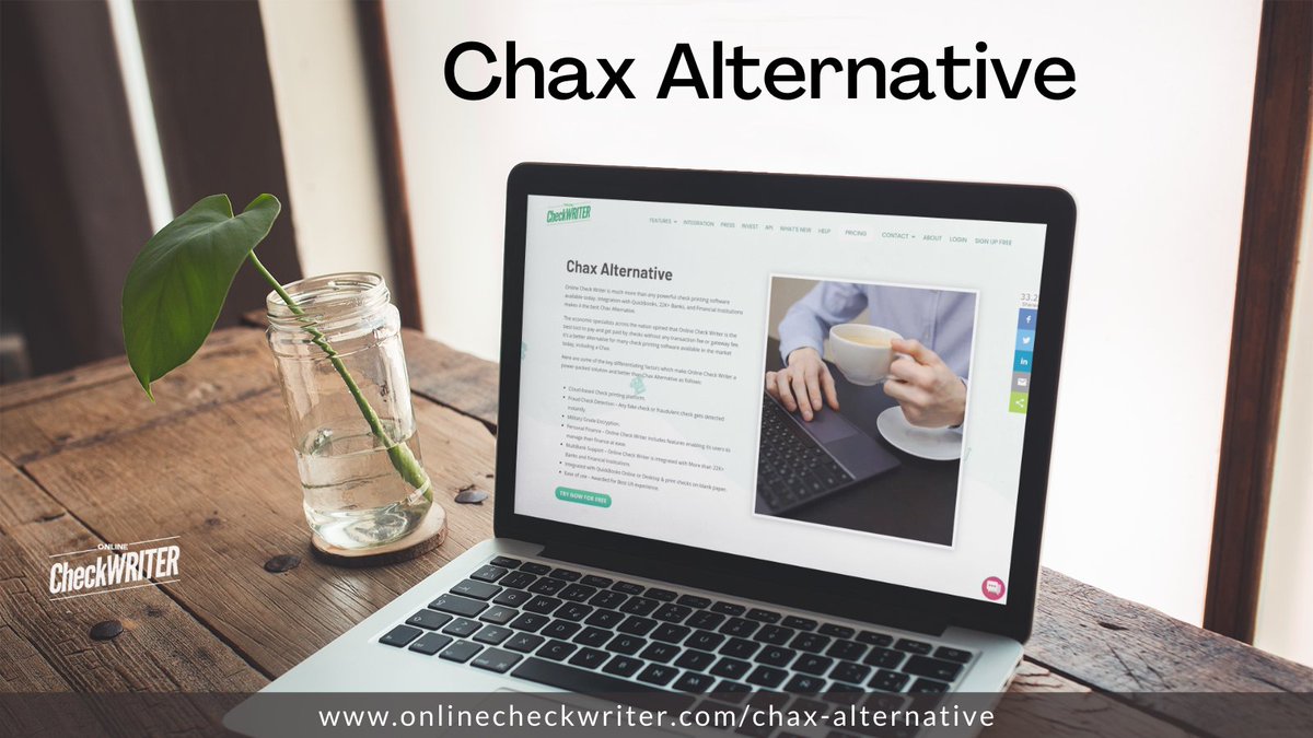 onlinecheckwriter.com/chax-alternati… OnlineCheckWriter is the best alternative for Chax. We offer plenty of features for check printing and accounting. You can send and receive ACH for free and manage your accounts payable and receivable easily now. #Chax #Multichax #ChaxAlternative