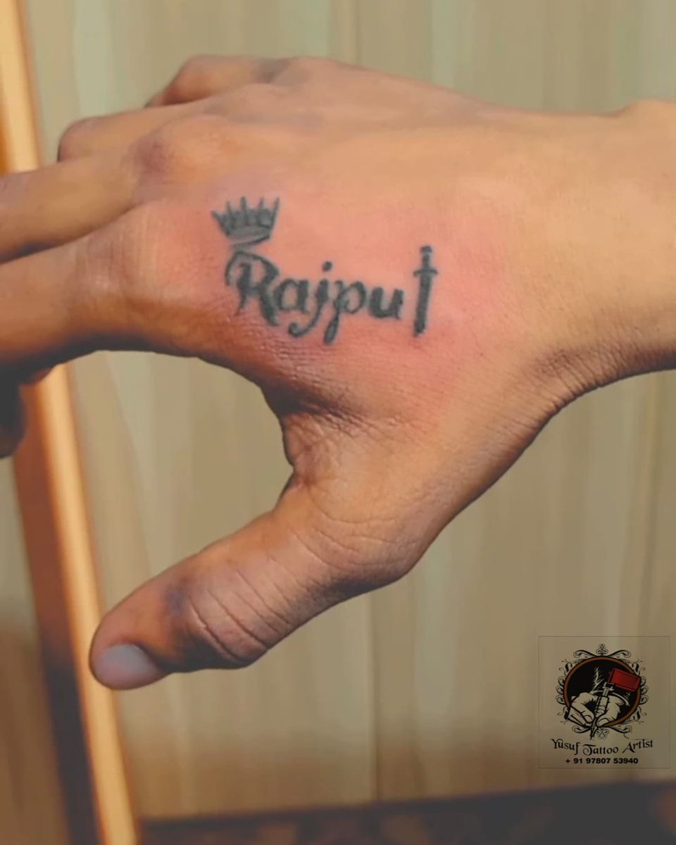 Letter of Rajput tattoo by Rohit Panchal at CrazyAddictionTattoos India  2017 How is it did you like   Tattoo designs Name tattoos Tribal  tattoos for men