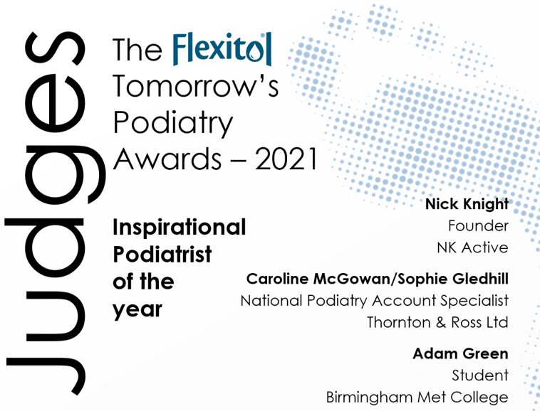TomorrowsPods's tweet photo. 📣📣📣 Last night we announced the winners of the Tomorrow's Podiatry Awards:

The Inspirational Podiatrist of the Year went to:

Anthony McClurry from @NCDOfficial

@FlexitolUK

Congratulations!!!

#TomorrowsPods #NextGenPods #PodsFixFeet #podiatry https://t.co/F7mWO3ArMz