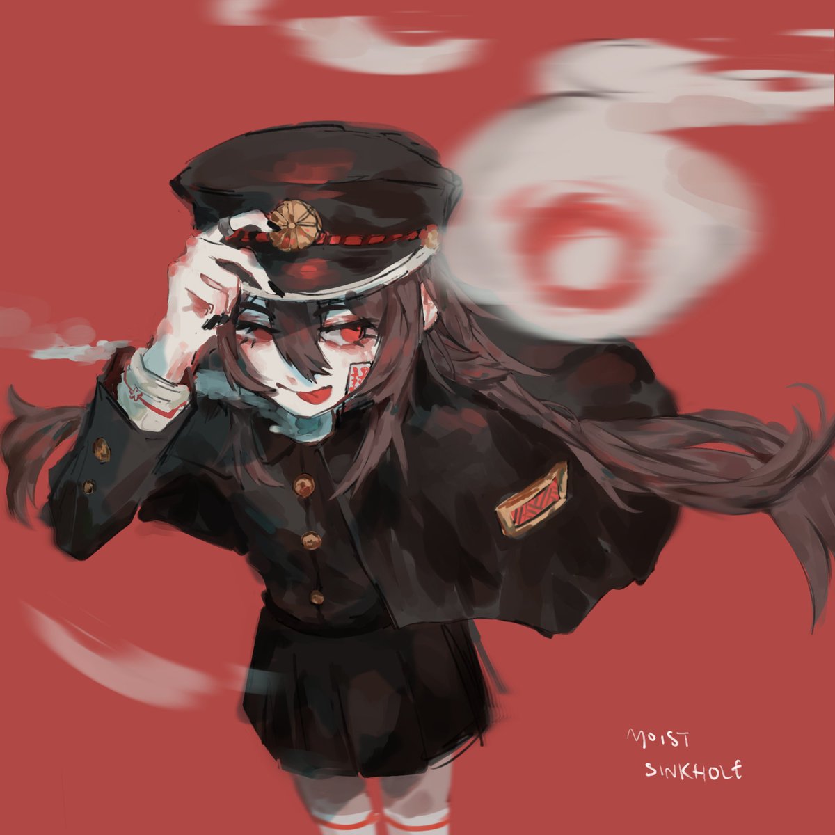 moistsinkhole's tweet photo. hutao as the seventh wonder swag? 
#hutao #genshinimpact #hutaofanart #tbhk #hanakokun https://t.co/XWEgbLyl87