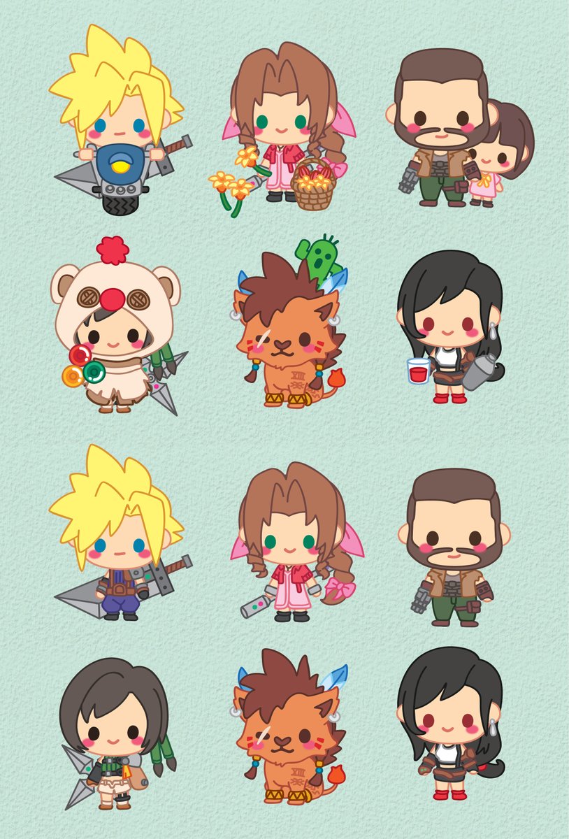 denicsua's tweet photo. Final Fantasy 7 Clipart Bundle, FFVII Cliparts.
Link here : https://t.co/2IWTubSPuU 

#FFVII #FFVIIremake #clipart #charaters #finalfantasy7 #cloud #1stsoldier #shinra #tifa #aerith #barret #redXIII #videogame #cutevector https://t.co/6hzE9qbbHp