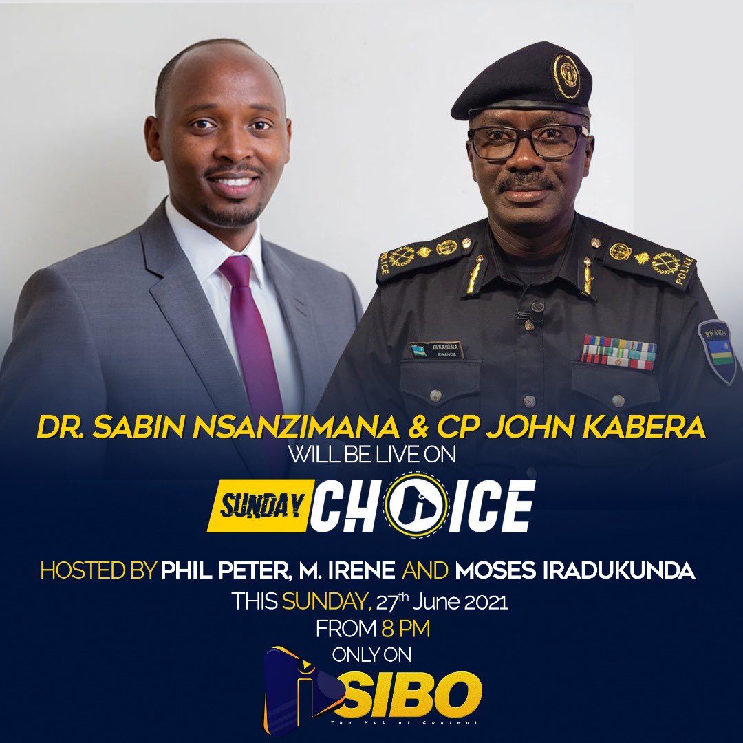 philpeter250's tweet photo. We feel so privileged to be hosting @RNPSpokesperson again and @nsanzimanasabin tomorrow #Sunday  #27thJune on @thechoice_live @IsiboTV #TheChoice #Rwot #Ntabearinjye #Tuzatsinda #Covid_19 @Mulindahabirene @IradukudaMoses https://t.co/NQvcecnd3x