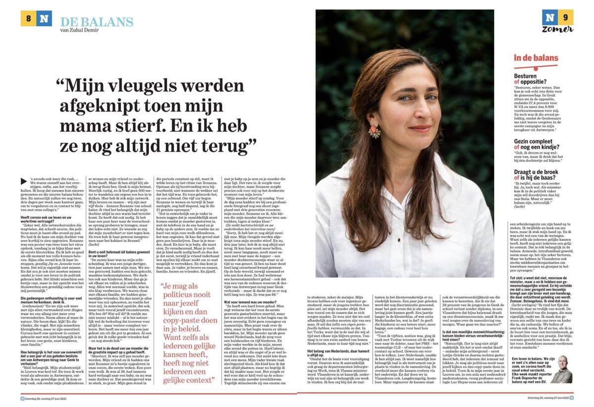 Zuhal Demir (@zu_demir) on Twitter photo “Het is zo moeilijk om een steen te verleggen in de rivier, maar ik wil een groener, mooier, gezonder Vlaanderen doorgeven aan de generatie van mijn dochter”
👉🏻 Lees vandaag een interview in de zomerbijlage van <a href="/Nieuwsblad_be/">Nieuwsblad.be</a>. “Het is zo moeilijk om een steen te verleggen in de rivier, maar ik wil een groener, mooier, gezonder Vlaanderen doorgeven aan de generatie van mijn dochter”
👉🏻 Lees vandaag een interview in de zomerbijlage van <a href="/Nieuwsblad_be/">Nieuwsblad.be</a>.