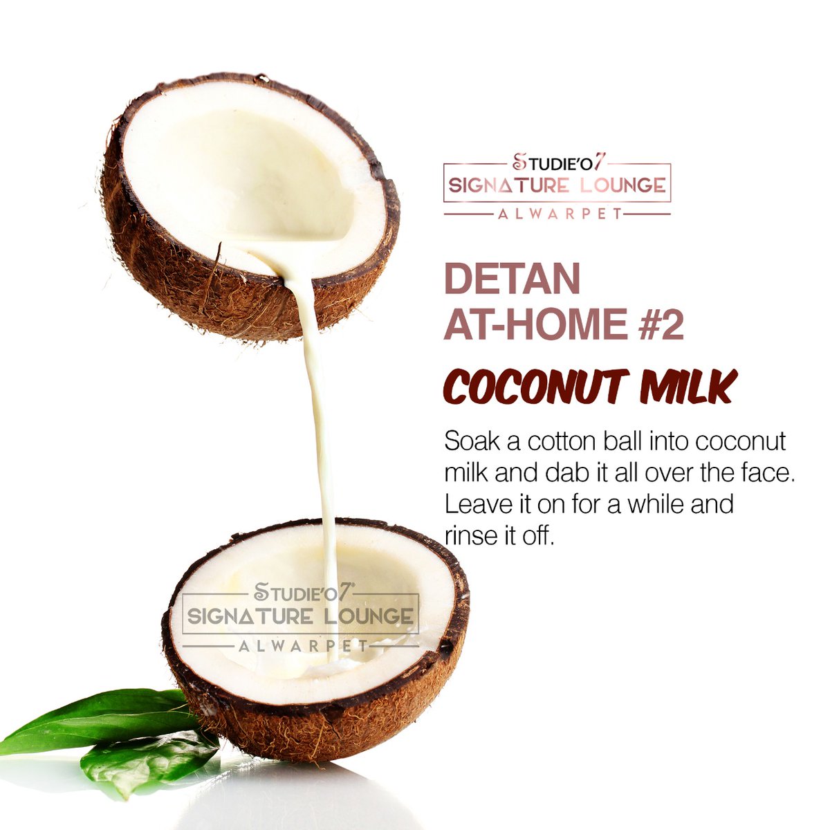 S7SLAlwarpet's tweet image. Coconut milk is highly nourishing and hydrating for the skin. It helps in restoring the lost moisture. 
.
Call us for queries 044-23455080.
.
#studieo7 #salon #signaturelounge #alwarpet #chennai #safesalon #hygienicsalon #alwarpet #detan #athome #coconutmilk
