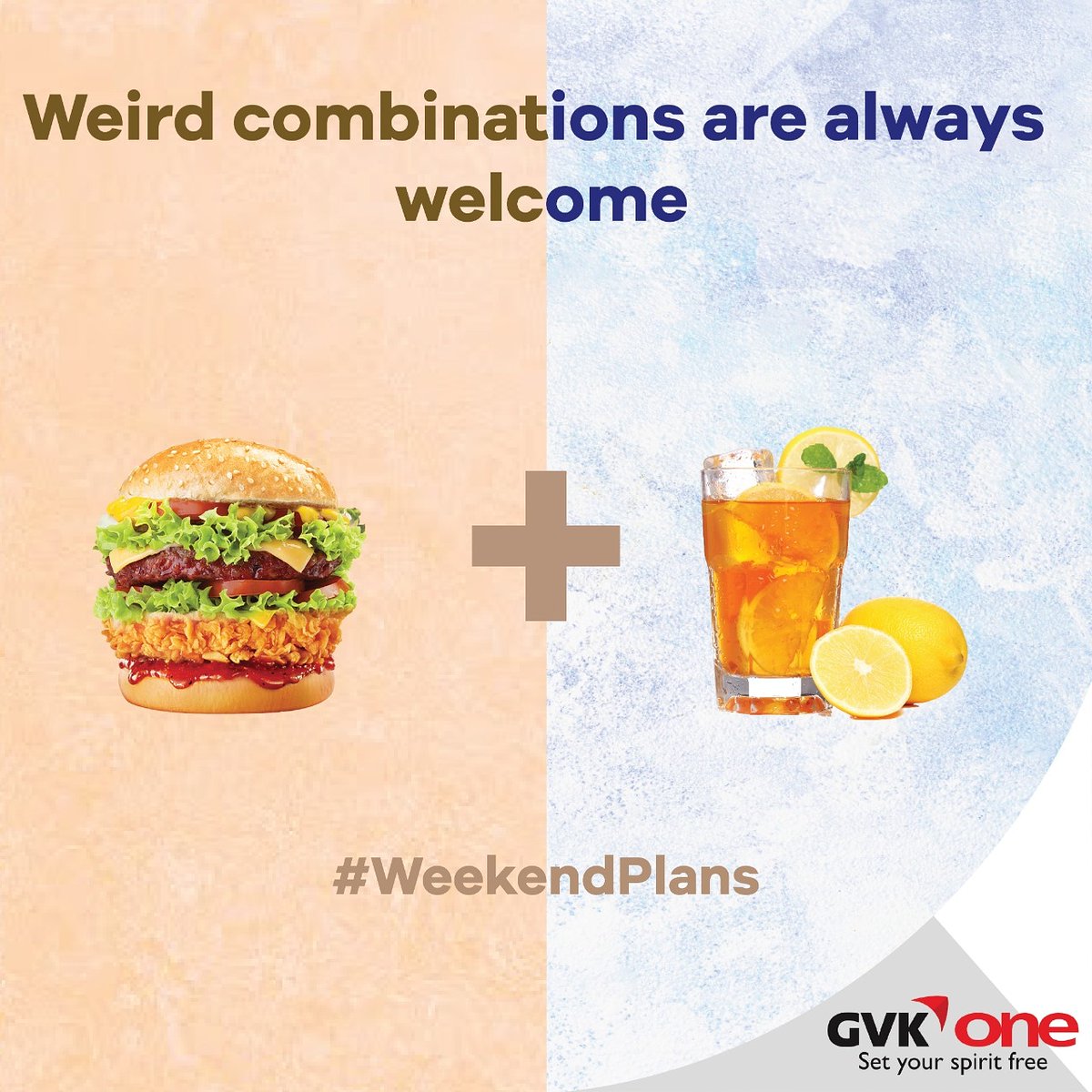 TheGVKone's tweet photo. Perfect matches are not found, they are made.
Try out your favourite cuisines only at Feastivities.
#gvkone #foodislife #burger #lemontea #feast #feastivities #foodgasm #shoppingisfun #guiltfree https://t.co/cfi3LeaI2z