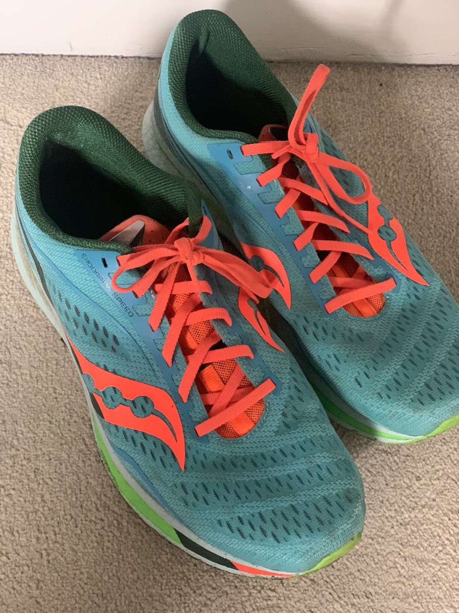 TomElwin's tweet photo. Up bright and early for @RunThroughUK #LeeValleyVeloPark Half Marathon. End of week 4 training for @LondonMarathon in October and 1st proper race in these garish beauties. I am running to raise money for @VersusArthritis - link in next tweet.Thank you for your support!! https://t.co/P74Z7pqFRv