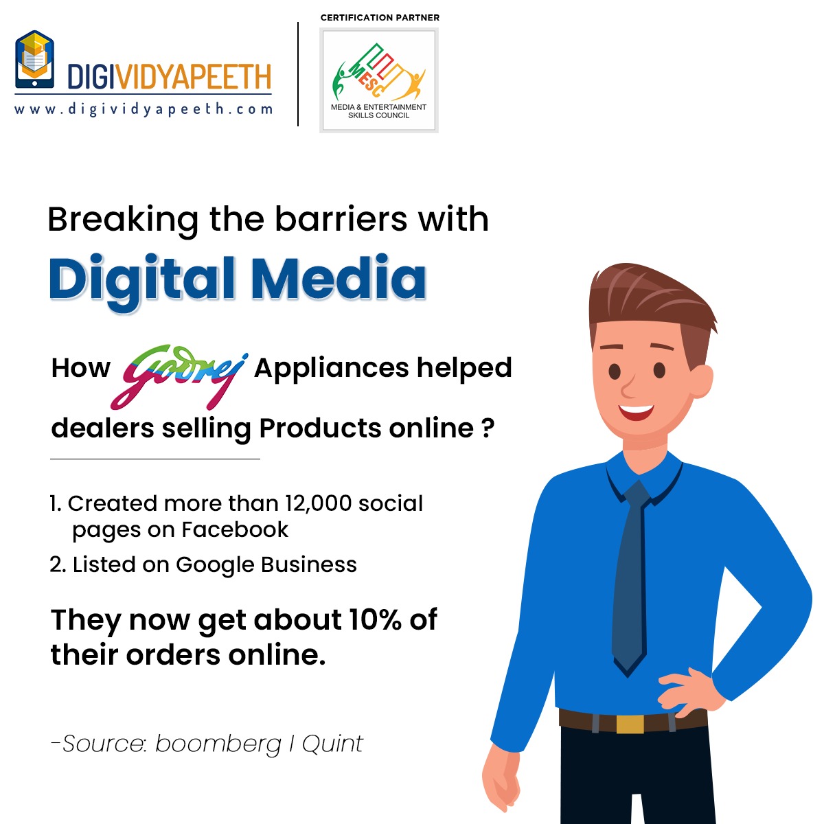 DigiVidyapeeth's tweet photo. DIGITAL BUSSINESS IS EVERYONE’S BUSSINESS - Digital technology drives improvement at the traditional business process and business model levels. Needless to say #DigitalFutureIsHere

#DigiVidyapeeth #GovtAgencyCertified #NSDC #upskill #SkillsOfTheFuture #digitaltransformation https://t.co/Yc1UqrDazj
