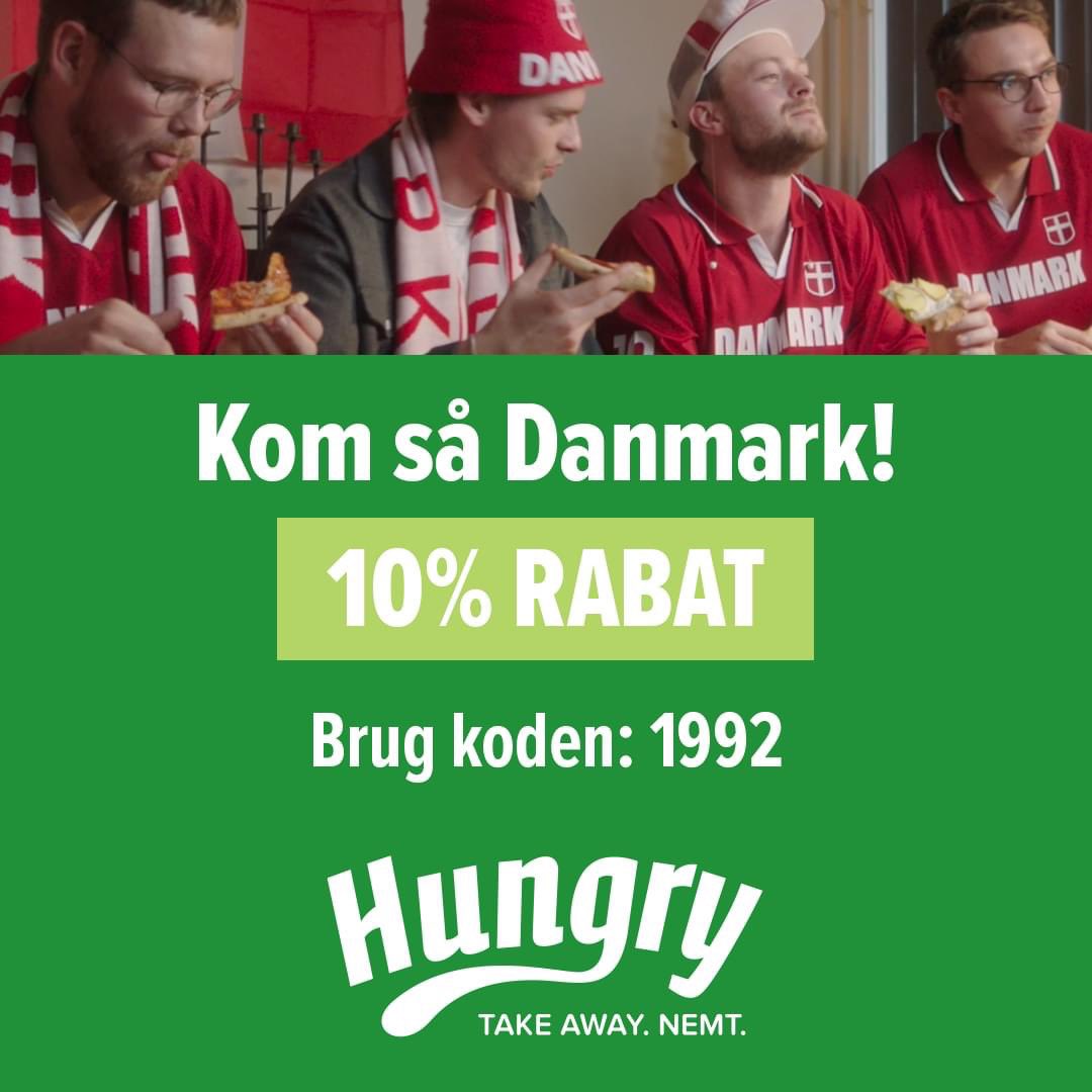 KOM SÅ DANMARK - <a href="/Hungrydk/">Hungry</a> gir 10% rabat på #Takeaway hele dagen