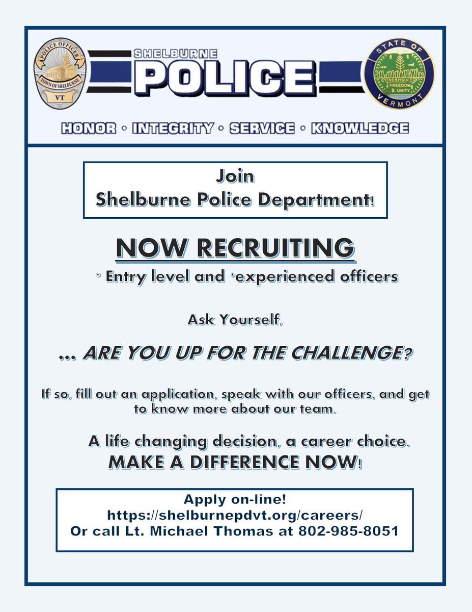 Shelburne VT Police (@shelburne_pd_vt) on Twitter photo 
