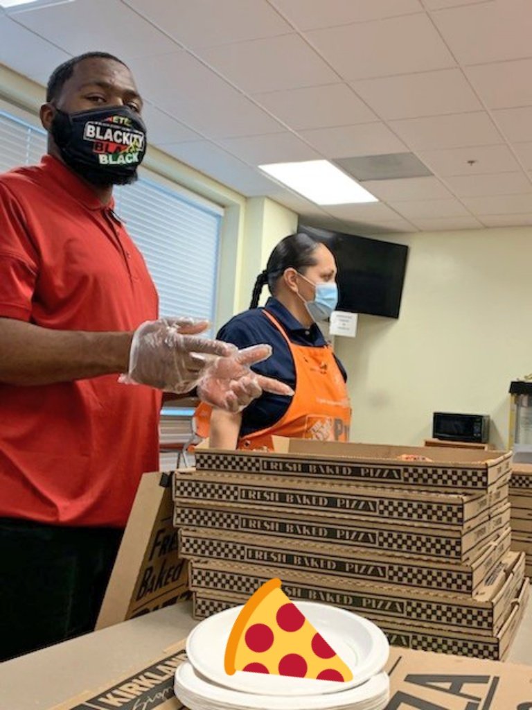 Allan_Brown_THD's tweet photo. It was a pizza day for the associates leader just wanted to say thank you to the team for all there hard work and dedication.
#thdpro #thd #homedepot https://t.co/BTjAiAKoeA