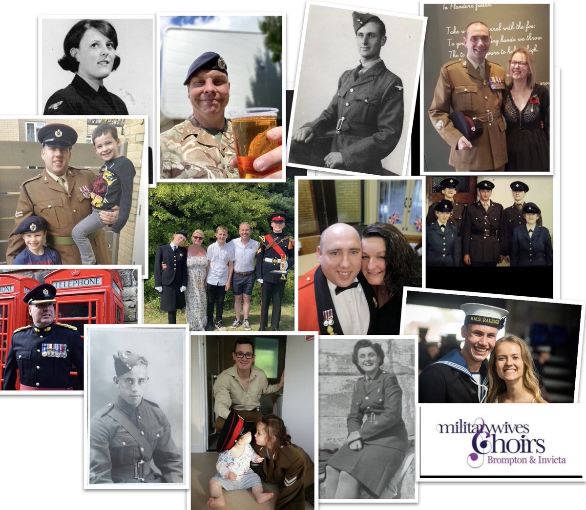 Today marks Armed Forces Day and some of our choir have kindly shared pictures of their military connections!

As a choir we pass on our thanks to everyone involved in all of our services🥰 #armedforcesday2021 #bromptonandinvictamilitarywiveschoir  <a href="/MWChoirs/">Military Wives Choirs</a> 🎶