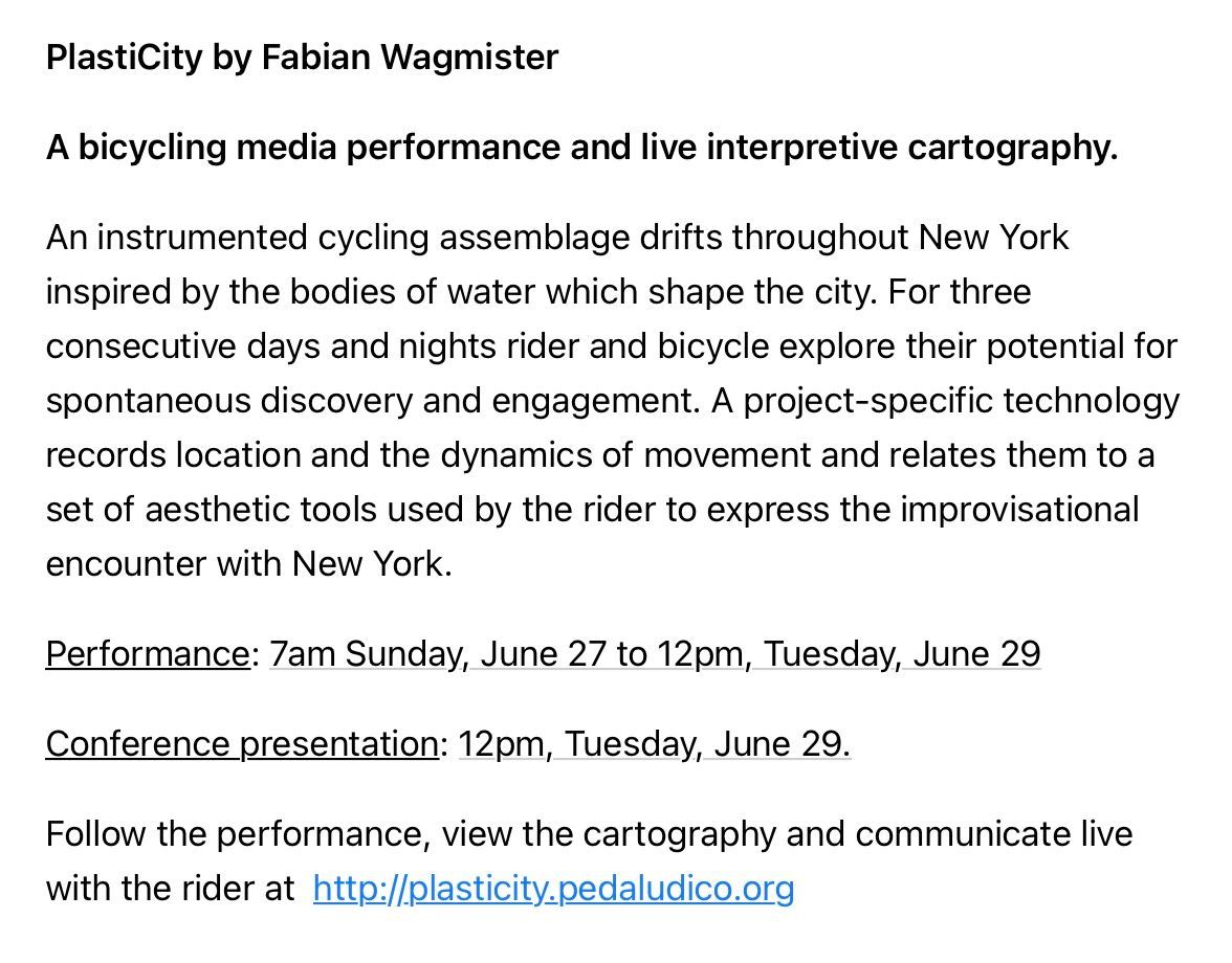 AMPS_Research's tweet image. Next Week: Fabian Wagmister presents PlastiCity, a bicycling media performance and live interpretive cartography event at Urban Assemblage : The City as Architecture, Media, AI and Big Data 28-30 June 2021 #London #Hatfield, UK #AMPS_PARADE buff.ly/3vUG4SJ