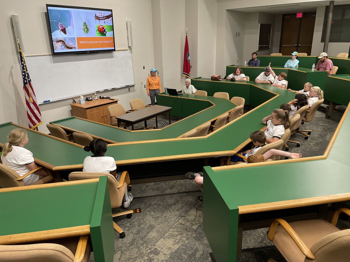 jess_krob's tweet photo. I had the privilege of teaching a brilliant group of children from the Creative Kids Learning Center about insect pests of field crops, termite trail marking pheromones, and catalpa worms on Friday.
#FutureEntomologists @BugStewart @epp_tn @UTcrops https://t.co/z9u0c8Kvu4