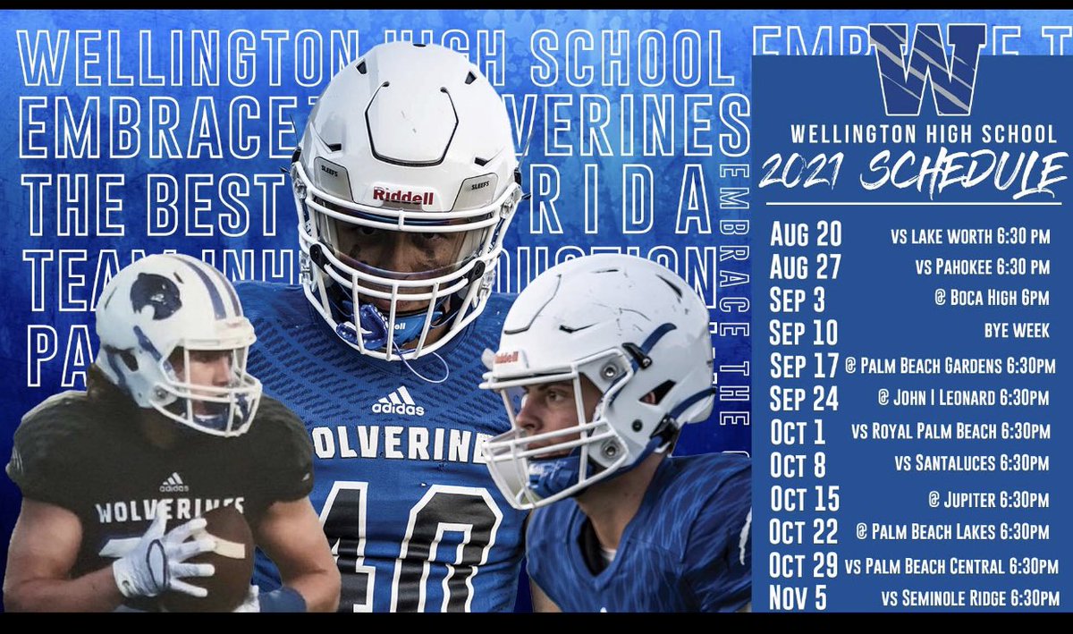 2021 Wellington Wolverine Football Schedule!!!