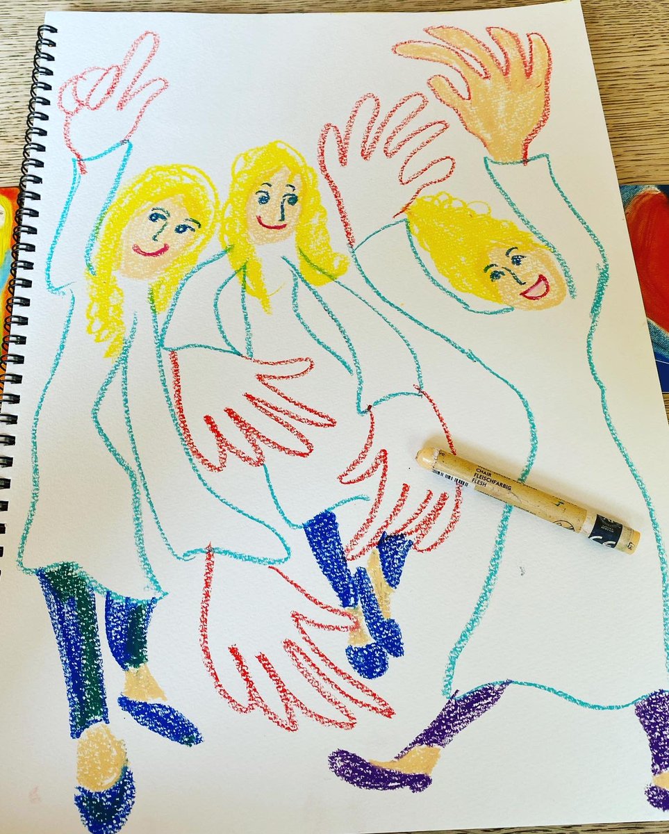 painterhatsu's tweet photo. 🔵ジェネシスアート ワークショップ
私とあの人のパートナーシップ　ブリッジアート
#ジェネシスアート #genesisart https://t.co/T7EWy5Ahvj