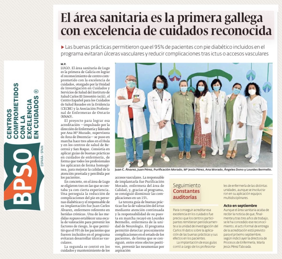 3 años de arduo trabajo y muchos profesionales implicados #ASLugoAMariñayMonforte reconocida como Centro Comprometido con la Excelencia en Cuidados #BPSO #SomosHULA #SomosAPLugo <a href="/Juankoko77/">Juan Pérez Peña</a> <a href="/angeles_dono/">Angeles Dono Diaz</a> <a href="/ana_murado/">A M</a> <a href="/PuriQuinoa/">Puri Morado Quiñoá</a> <a href="/quiolque/">Olga Roca Bergantiños</a> <a href="/genrsan/">Gloria Enríquez Sanjurjo</a> <a href="/Pilar_RguezLedo/">Pilar Rodríguez Ledo #MFenEsencia</a> <a href="/SanidadeXunta/">Consellería de Sanidade</a>