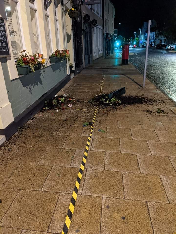 As a local family run business, seeing damage like this to the flowers outside our pub is both sad and frustrating. The last 15 months have been tough for everyone and especially the pub and hospitality industry. There really is no need. #hexham #localbusiness #pub #supportlocal