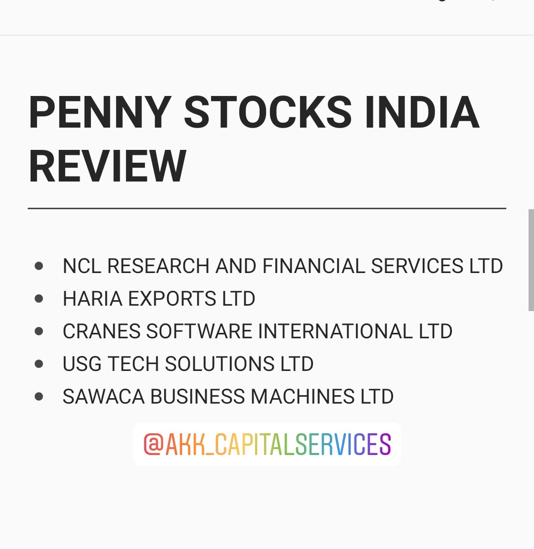 thetitanankur's tweet photo. Penny Stocks, India - Review
Disclaimer: All my posts share my independent opinion. Please consult SEBI Registered Financial Advisor before investing!
#nclresearch #hariaexports #cranessoftware #usgtech #sawacabusiness #Penny #stocks #India #finance #stockmarketinvesting https://t.co/v5do1tOljs