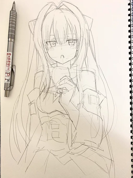 拡大模写(10分) 作品:ToLOVEる(らうとさんの絵)
髪の描き方勉強
昨日の絵の反省点 