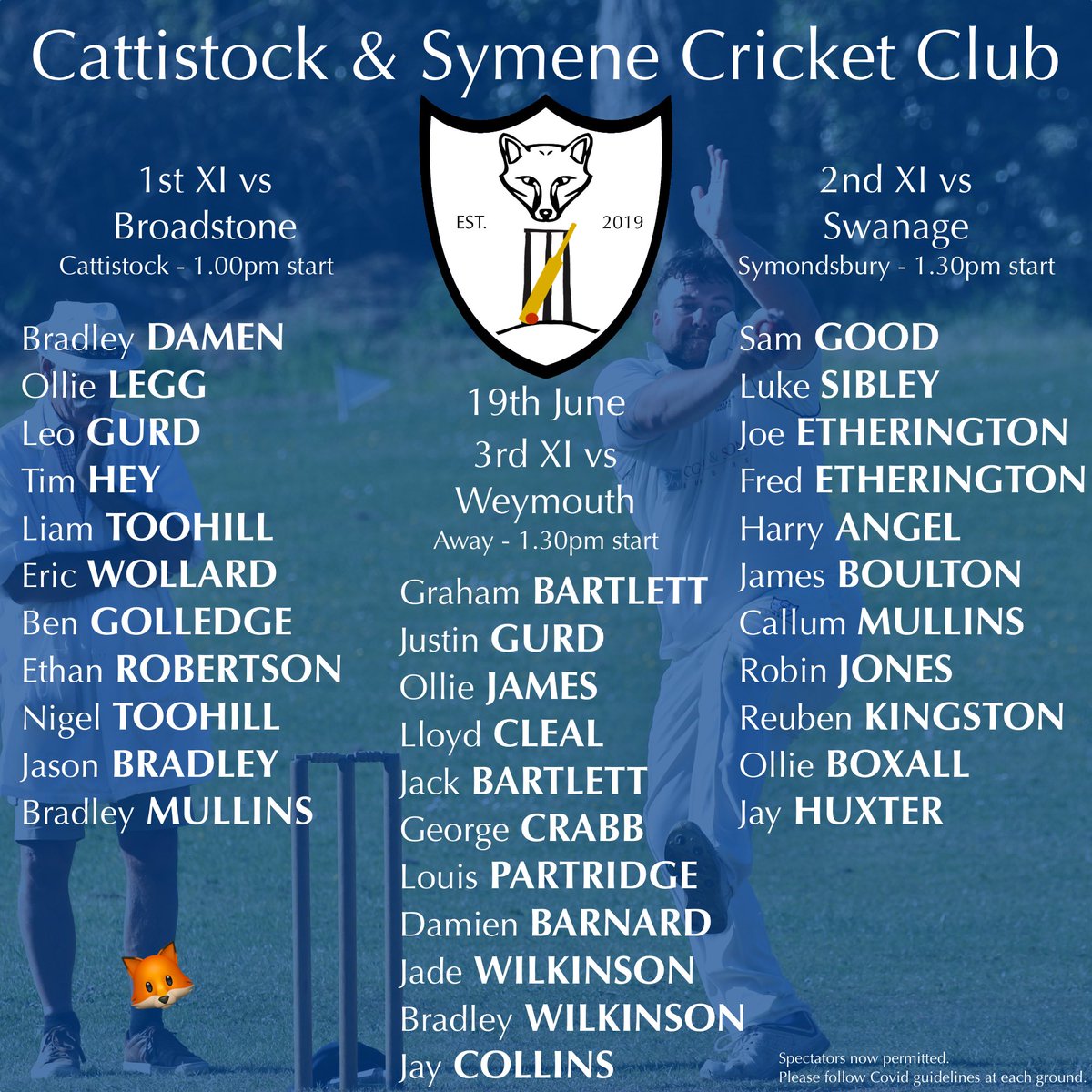 Catt_SymCricket's tweet photo. Our teams for this afternoon’s matches https://t.co/xg4Xj0iHTF