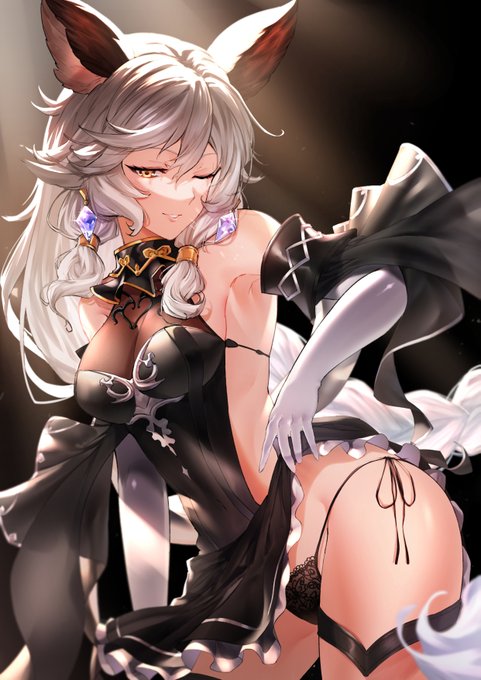 一度描いてみたかったヘルエス様のアイルストイブニングスキン描きました。ほんとエッッッな衣装してる #グラブル 