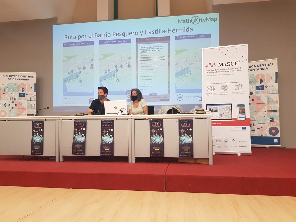 lazaroclaudia's tweet image. La Universidad en tu barrio con @unican y @SMatematicaPC @fespm_es con una ruta matemática @mathcitymap por el Barrio Pesquero y Castilla La Hermida en Santander
