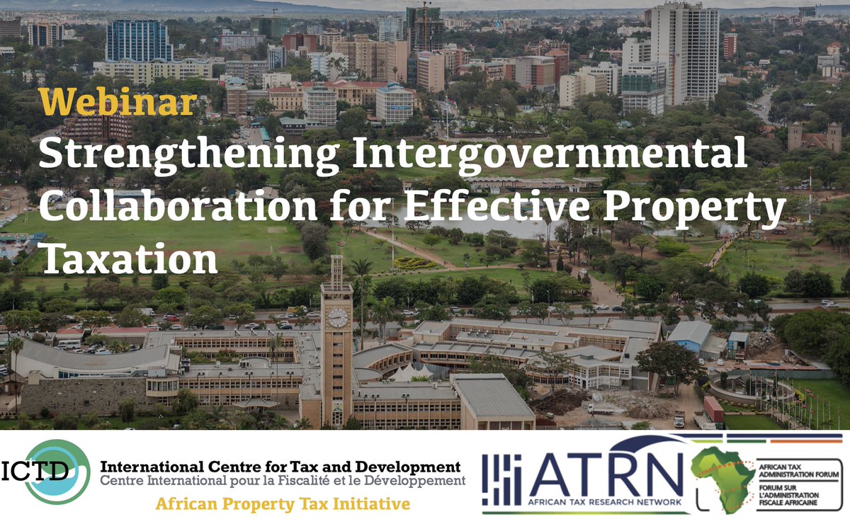 📅 Save the date:
The 3rd APTI/ATRN webinar is happening on 30 June! This webinar will explore the key challenges of intergovernmental collaboration as well as lessons and solutions for improving this for better property taxation.

Register here: bit.ly/3df35c0
#APTI