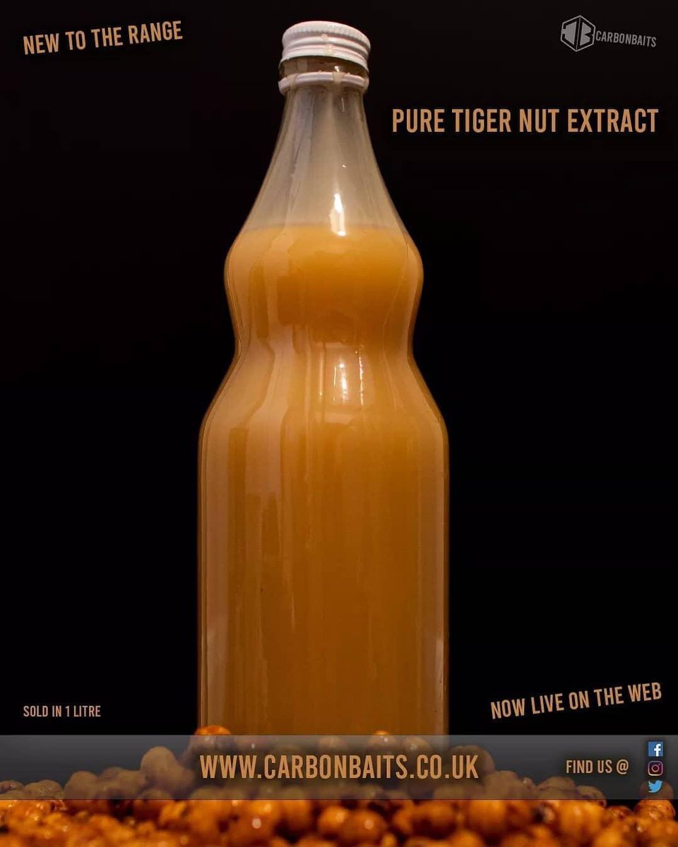 ££💥 Price Slash 💥££

£14.50 Per Litre

Pure tiger nut Liquid extracted from the tiger Nuts as simple as that. Sold in 1 litre Glass bottles from source  

Please shake before use and keep in a cool place especially during warmer months   

👉 carbonbaits.co.uk/collections/dr…