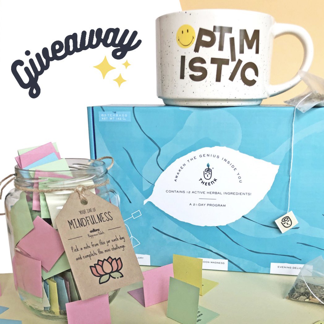 #Giveaway We’ve teamed up with <a href="/theenktea/">THEENK</a> to give away all these mindful tea goodies: 21 days of tea, 100 days of mindfulness and a GIANT optimistic mug to help you through those tougher times.
Head over to Instagram.com/adbramind to enter #win