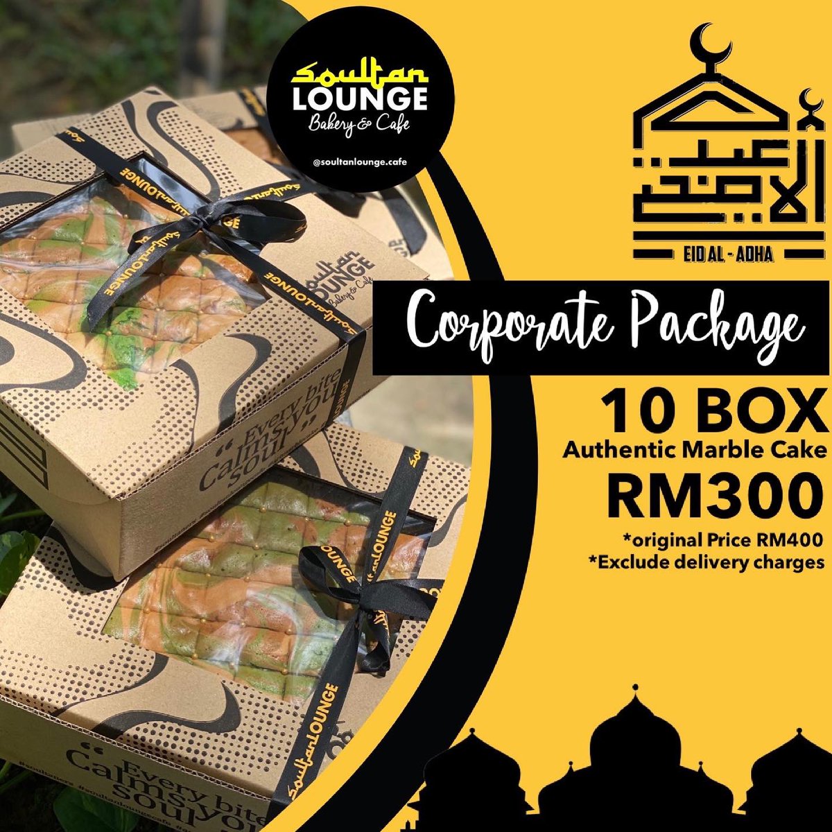 pogymanan's tweet photo. @soultanlounge.cafe 
AIDILADHA PROMOTION

3 Box Authentic Marble Cake Only at RM100 (*original price RM120)

*FLAT Delivery Rate RM10 ONLY 
*Delivery start 17-19 July 2021
*Klang Valley Only 

Whatapps

https://t.co/q7FllpIbLS

https://t.co/MzjZNGG5A4

https://t.co/L75tEoeQxH https://t.co/n3eKRd9lSC