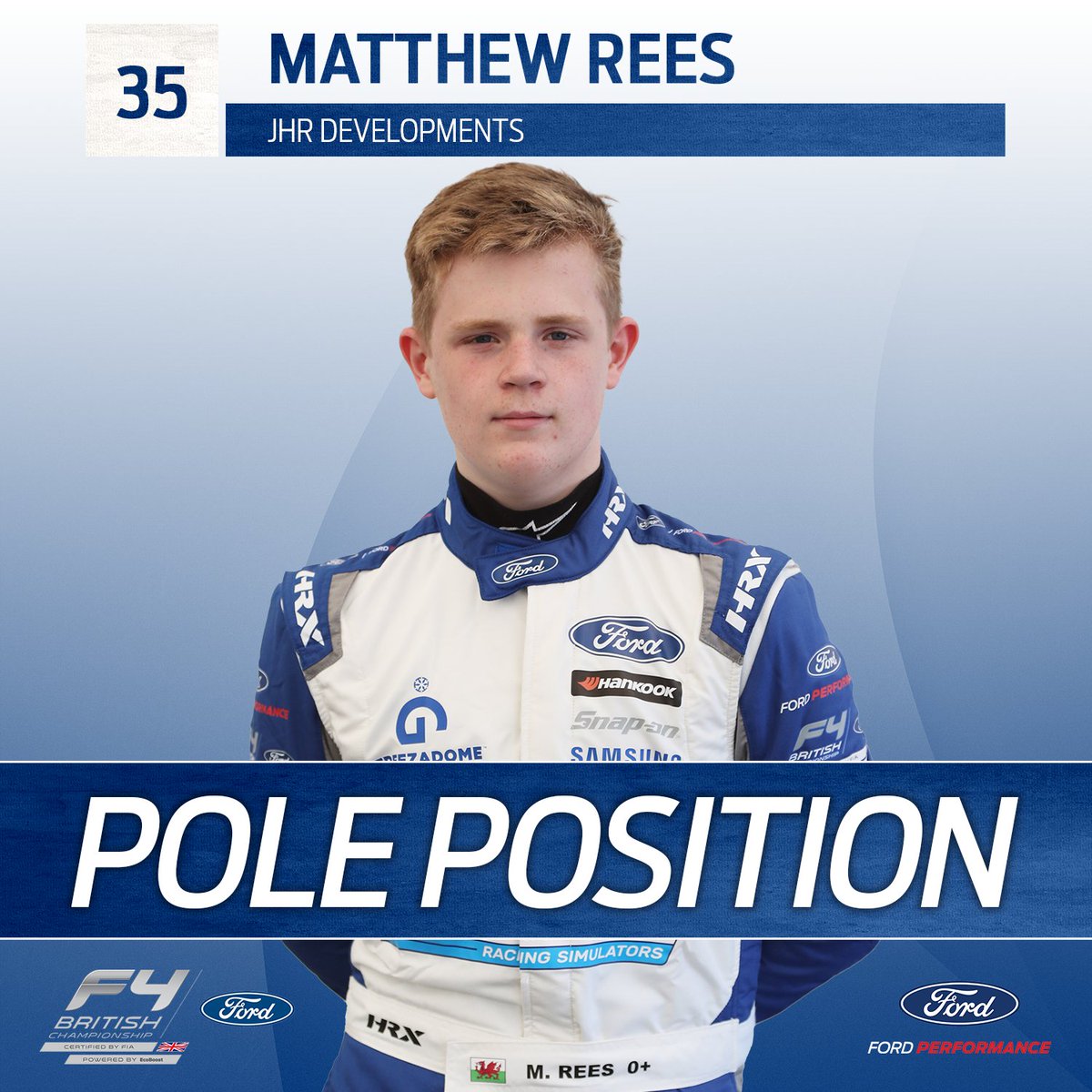 BritishF4's tweet image. It's a pole position apiece for #MatthewRees and @MckenzyRacing at @Brands_Hatch! 👏

@JHRdevelopments keep their qualifying streak running - that's six from six in 2021! ⏱️

#BritishF4 | #FordPerformance
