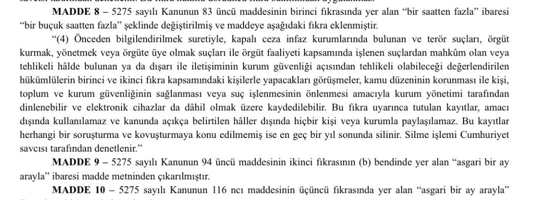 HUKUKSUZLUĞA DEVAM!

Cezaevlerinde normalde 1 saat olması gereken görüşler, yönetimlerin inisiyatiflerine göre değişiyor. Samsunda 35 dk, Konyada 15 dk, Sungurluda 45 dk.. Yeni çıkan yasaya göre artık görüş süresi 1.5 saat. 

Sayın tutsak yakınları hakkınızı dile getirin CTE'ye.